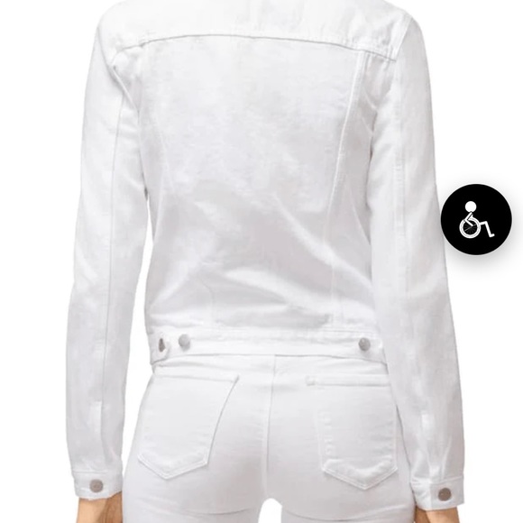 Brand "Harlow" white shrunken denim jacket. Size XS - Picture 3 of 7